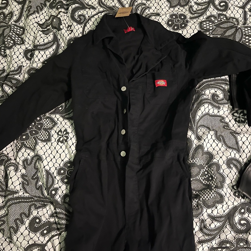Black Button-Up coveralls